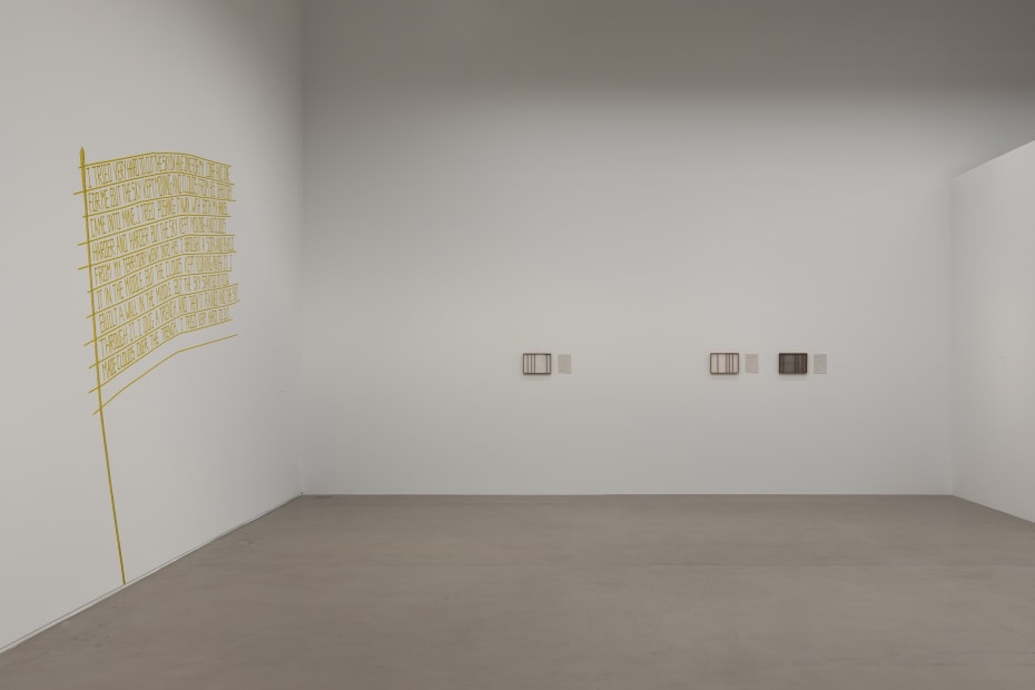 Installation view of Shilpa Gupta: Lines of Flight at Ishara Art Foundation, 2025.