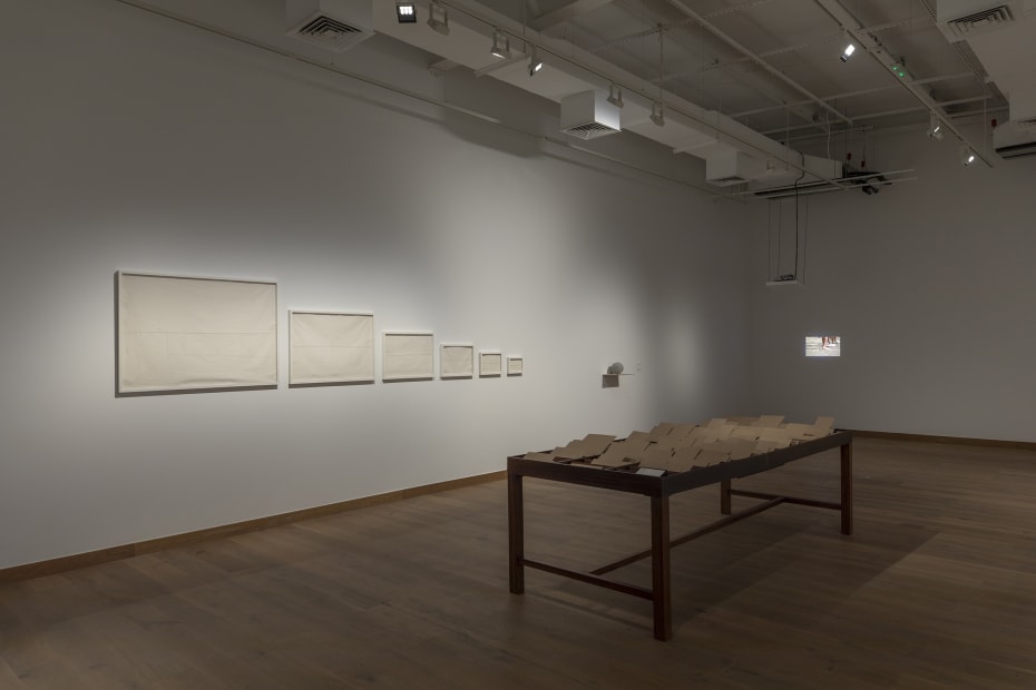 Installation view of Shilpa Gupta: Lines of Flight at Ishara Art Foundation, 2025.