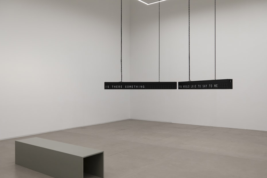Installation view of Shilpa Gupta: Lines of Flight at Ishara Art Foundation, 2025.