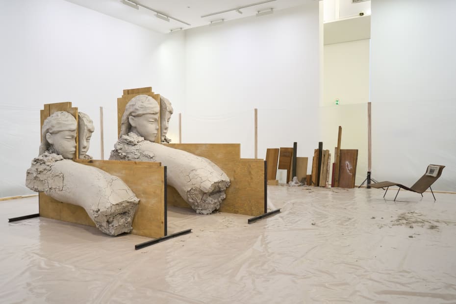 Installation view of Mark Mander's exhibition at Fondazione Sandretto Re Rebaudengo, Turin, Italy.