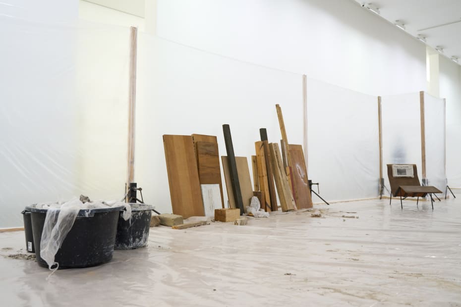Installation view of Mark Mander's exhibition at Fondazione Sandretto Re Rebaudengo, Turin, Italy.