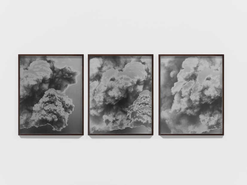 CGI Volcano: An enormous eruption fills the screen with plumes of smoke 2017/2018 (Triptych Version I), 2018