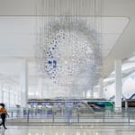 image of large installation inside la guardia