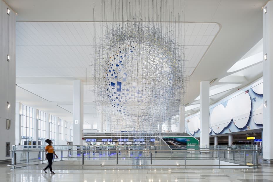 PERMANENT INSTALLATION: Shorter than the Day, La Guardia Airport, NY, 2020